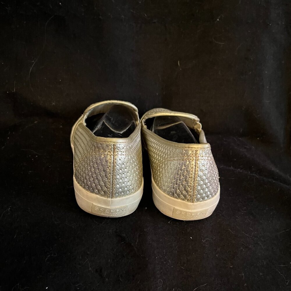Sperry Women’s Silver-Tone/Platimum Memory Foam Slip-Ons - Picture 3 of 8